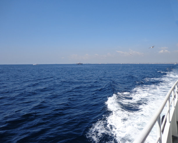 马尔马拉的海景，从渡轮上，伊斯坦布尔图片下载