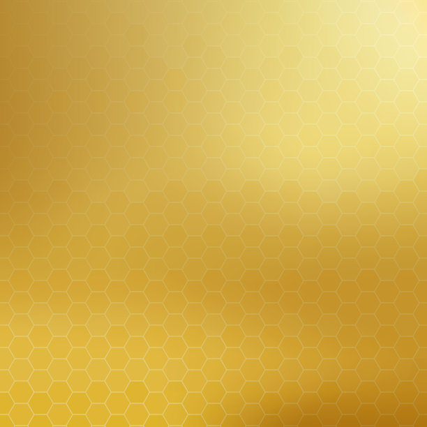 蜂窝的背景。抽象的几何六边形黄金背景设计素材图片
