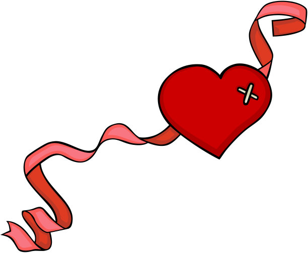 带丝带的红心图片下载