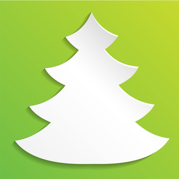创意纸抽象圣诞树背景，eps10矢量插图图片下载