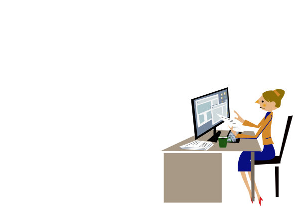 在办公室工作的女性。图片下载