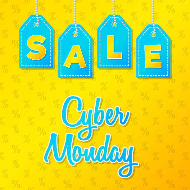 网络星期一促销海报的概念。向量。图片下载