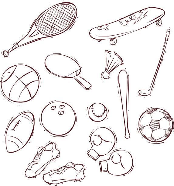 矢量插图的运动球和设备图片下载