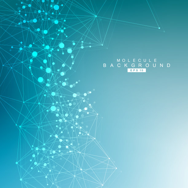 结构分子和通信。Dna,原子,神经元。科学的设计理念。用点连接线。医学，技术，化学，科学背景。矢量插图。图片下载