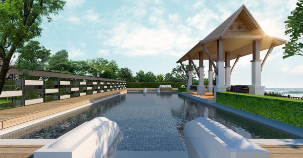 海景游泳池图片下载