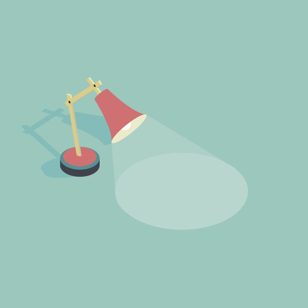 台灯的等距矢量图图片下载