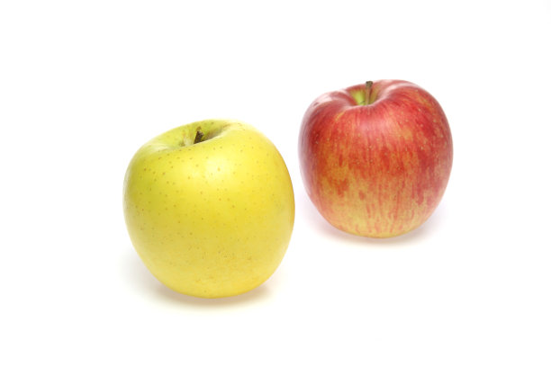 白色背景下的苹果图片下载