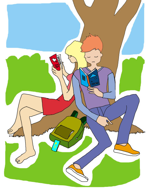 两个朋友学习图片下载