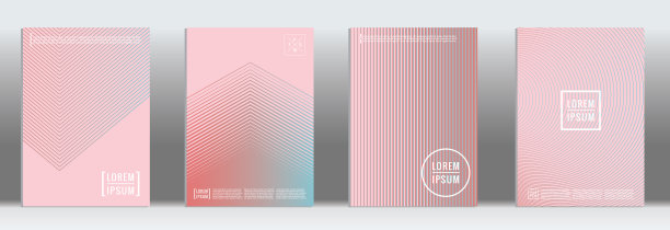 矢量几何线图案海报设计。图片下载