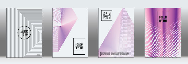 矢量几何线图案海报设计。图片下载