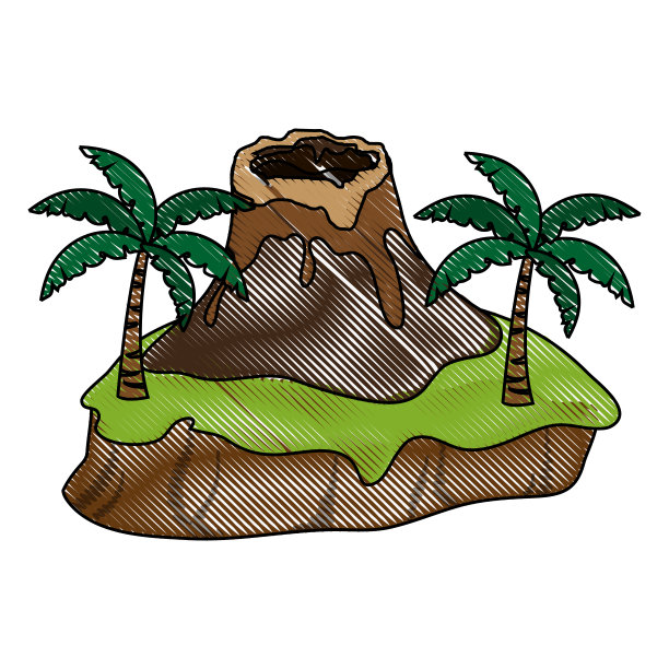 自然火山景观图片下载