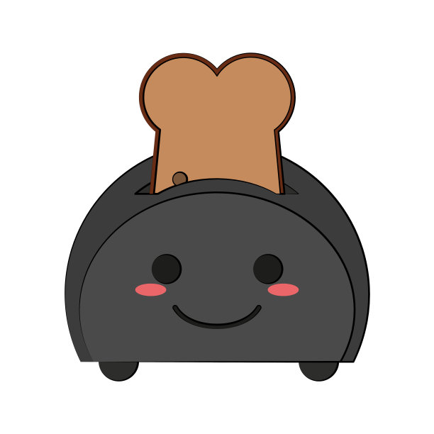 面包烤面包机可爱可爱的卡通图片下载