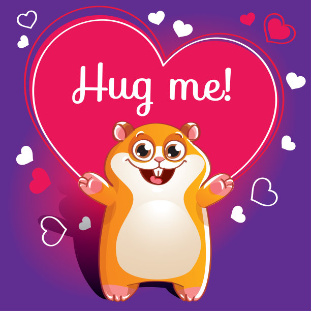 卡通仓鼠准备拥抱了图片下载