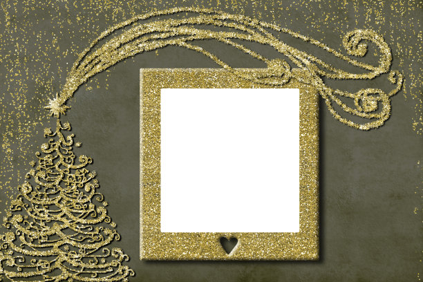 圣诞相框贺卡。图片下载