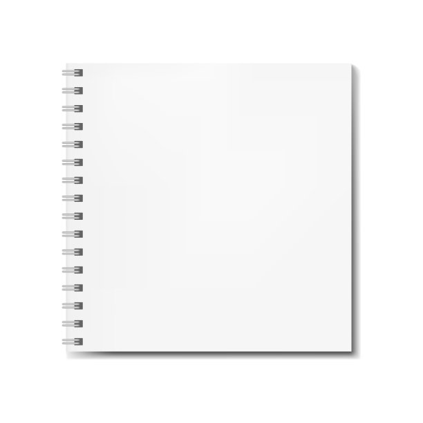 现实的方形螺旋笔记本模型图片下载