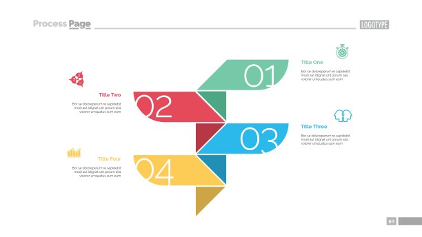 四步处理幻灯片模板图片下载