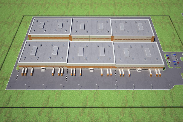 室外仓库鸟瞰图图片下载