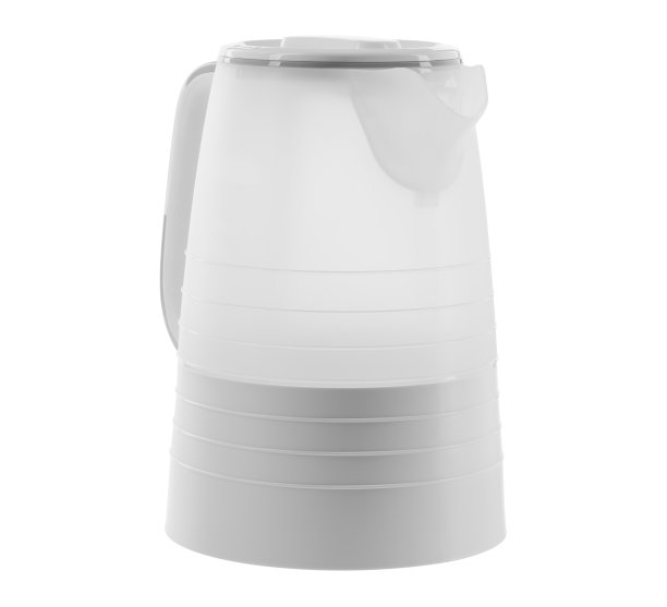 灰色茶壶在白色孤立的背景图片下载