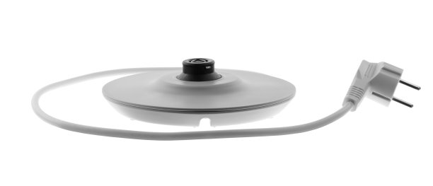 在一个孤立的白色背景上，站一个有一根绳子的水壶图片下载