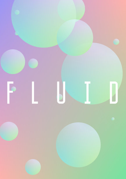 带径向圆的全息流体。图片下载