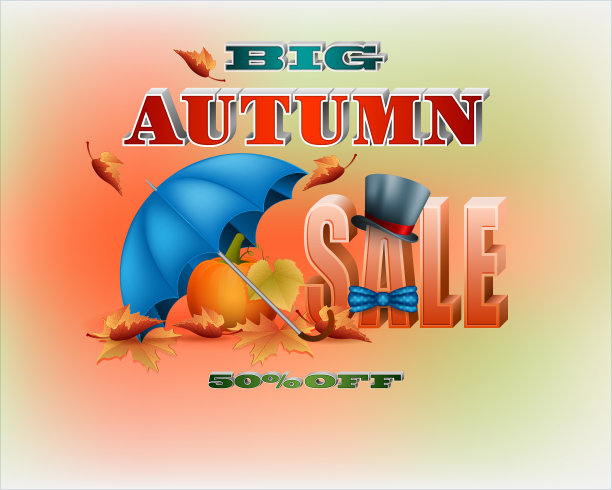 秋季季节性销售图片下载
