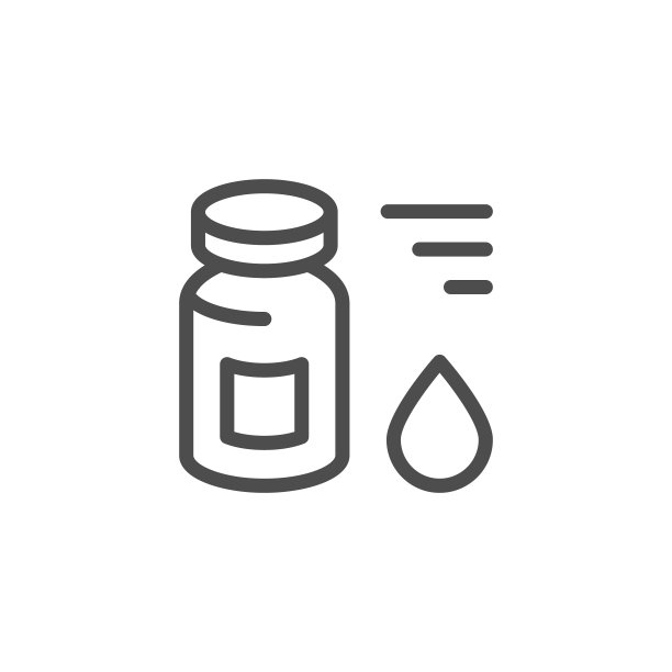 医疗药瓶线性图标图片下载