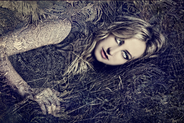 白雪皇后，冬天的肖像图片下载