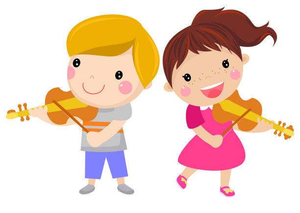 孩子们玩小提琴图片下载