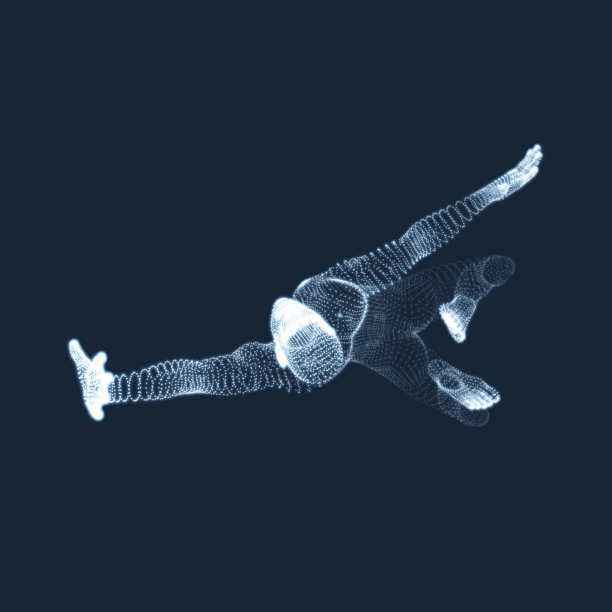 男人3D模型。人体。设计元素。矢量图。图片下载