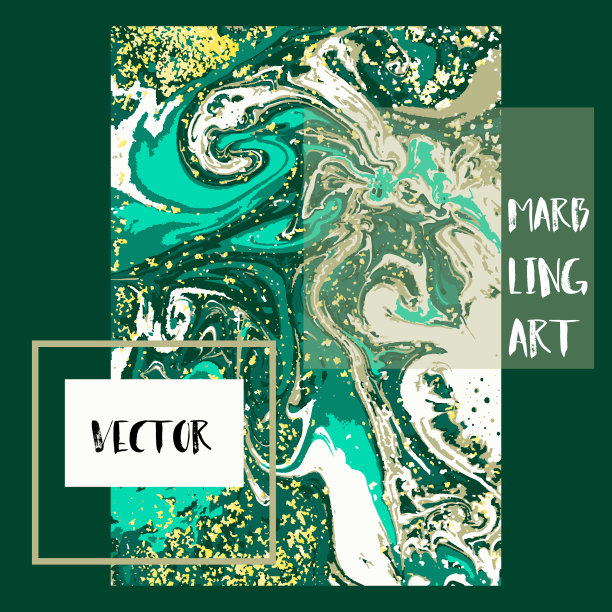 大理石绿色和黄色抽象背景。液体大理石模式。向量液体质地。业务模板设计。图片下载