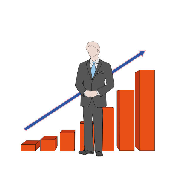 职业发展或成功之路的概念：日程表上的商人矢量图图片下载