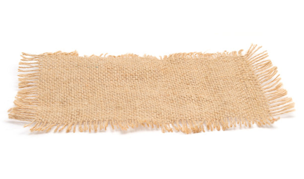 纹理袋背景与磨损的边缘在白色的背景图片下载