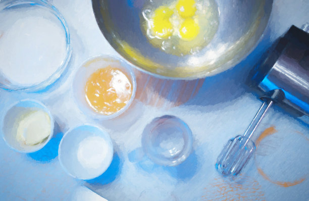 蛋糕绘画插图的配料图片下载