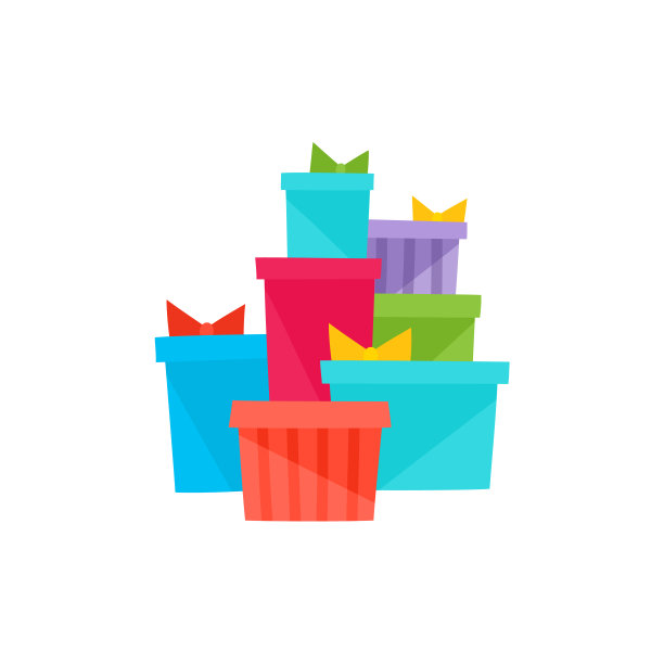 一堆一堆的圣诞礼物，生日礼物，礼物图片下载