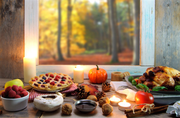 感恩节窗口背景图片下载