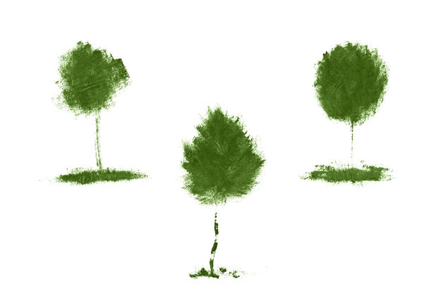 水墨树叶纹理插画素材图片下载