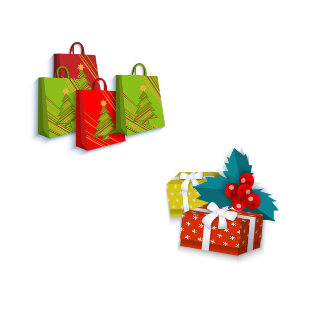 矢量平面的冬季假日符号对象设置图片下载