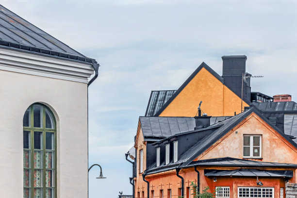 瑞典维斯比五颜六色的建筑图片下载