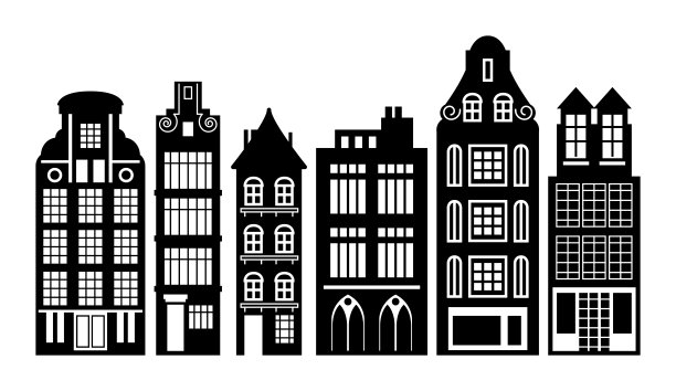 古老的荷兰房屋图片下载