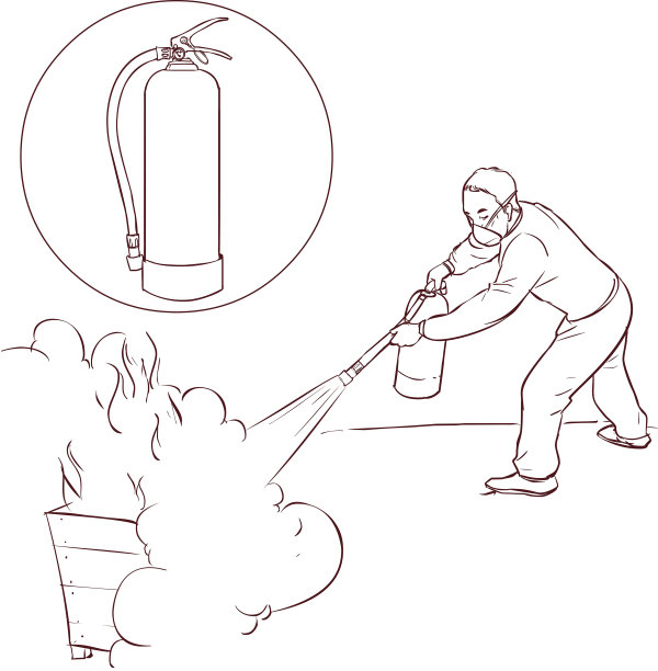 男人灭火矢量图图片下载