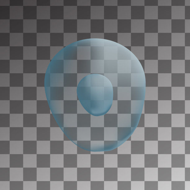 3d分离的人类蓝色细胞。现实的矢量图。医学和生物学的模板素材图片