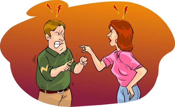 矢量插图的丈夫和妻子争吵图片下载