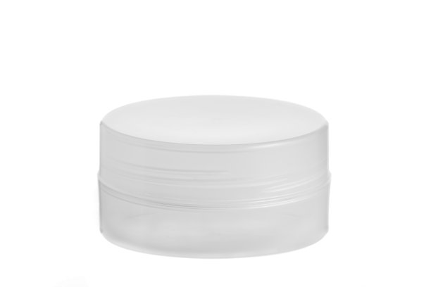 空塑料杯化妆品，洗液包装上白色背景图片下载