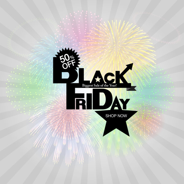 黑色星期五背景[烟火]图片下载