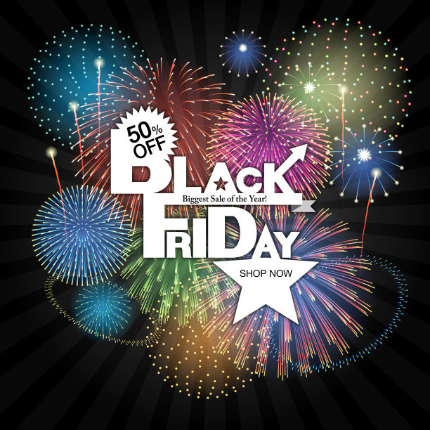 黑色星期五背景[烟火]图片下载