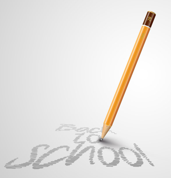 回到学校海报，用铅笔和空间图片下载