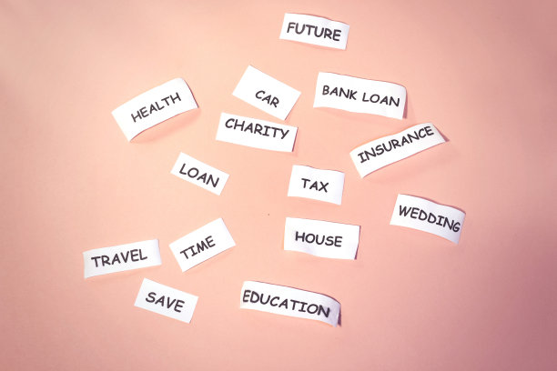 为保险，汽车，慈善，税收，贷款，银行，健康存钱图片下载