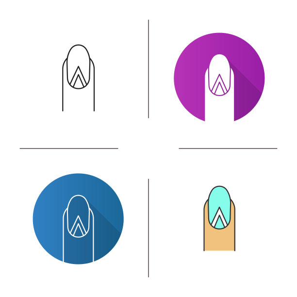 几何月亮美甲图标图片下载