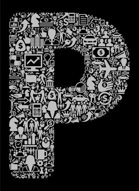 字母P图标商业和金融矢量图标模式图片下载