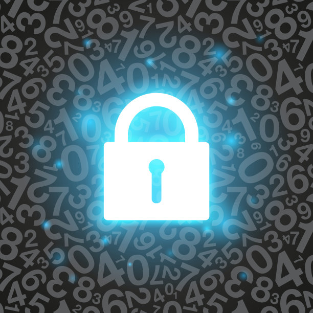 黑色发光锁定矢量插图图片下载